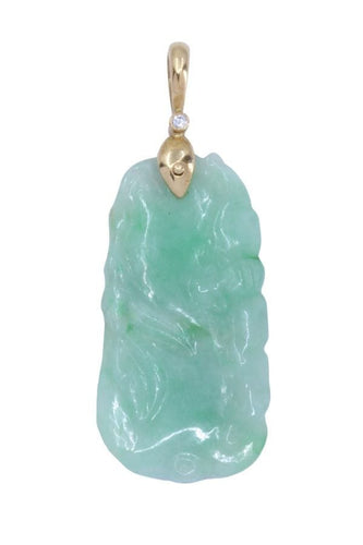 Pendentif PENDENTIF JADE ET DIAMANT 58 Facettes 082711