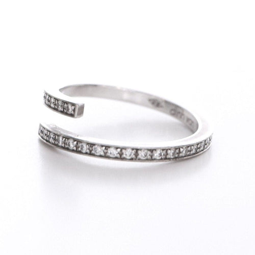 Bague 54 DINH VAN - Bague Dinh or blanc et diamants 58 Facettes 97110