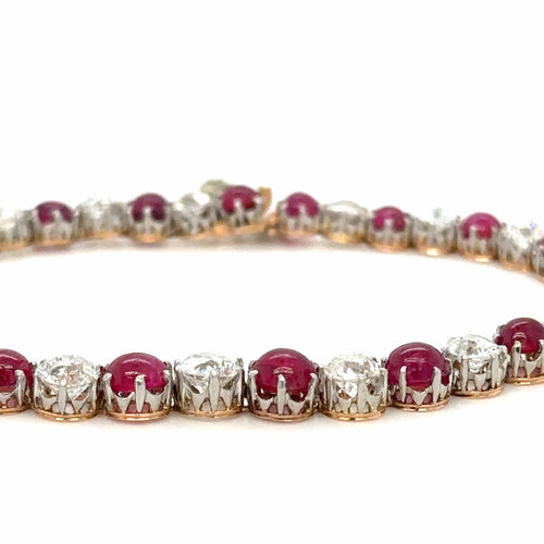 Bracelet Bracelet Rubis Diamants Époque fin 1900 58 Facettes 1.0000114/4