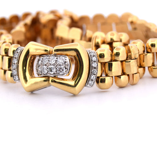 Collier Collier en or jaune des années 1940 avec diamants 58 Facettes