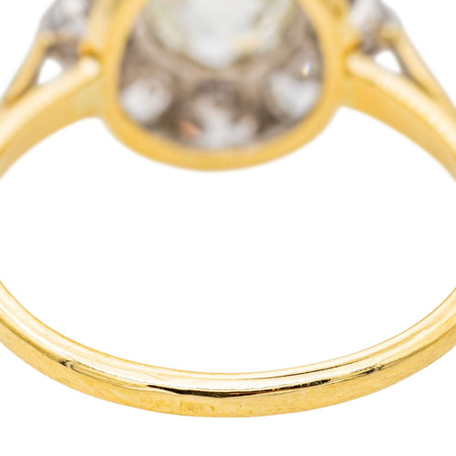 Bague 54.5 Bague Marguerite Or jaune, Platine Diamant 58 Facettes 3672191CN
