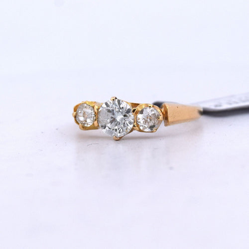 Anello antico con diamanti en or jaune 18 kt 58 Facettes