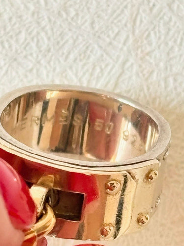 Bague 50 HERMÈS - Bague Kelly Cadenas 58 Facettes WC-2025-2255