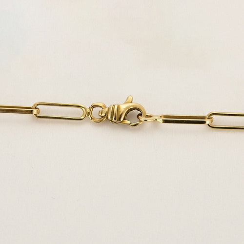 Collier Chaîne et pendentif cube en or jaune et tourmalines vertes 58 Facettes MONTE0164