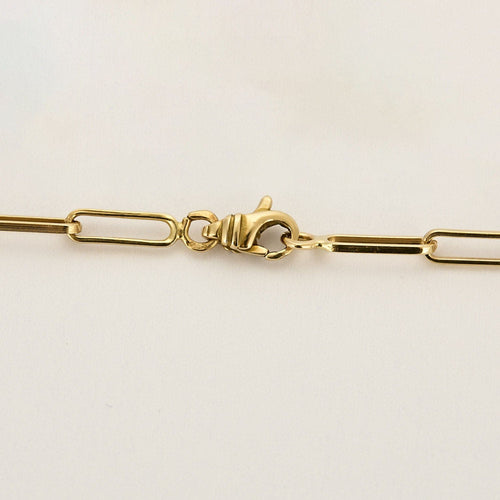 Collier Chaîne et pendentif cube en or jaune et tourmalines vertes 58 Facettes MONTE0164