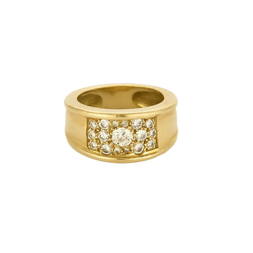 Bague 52,5 Bague bandeau en or jaune et diamants 58 Facettes FON2505