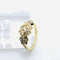 Bague 54 Bague géométrique en or jaune avec diamants 58 Facettes 50388