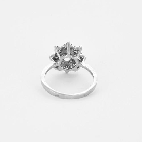 Bague 55 Marguerite Diamant en or blanc 58 Facettes 250129