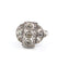 Ring 56 Ring in Platin mit drei Old Mine Diamanten und Diamanten 58 Facettes