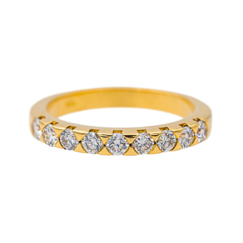 Bague 53 Bague Demi alliance Or jaune Diamant 58 Facettes 4113262CN