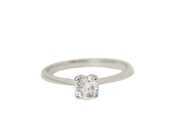 Bague 53 Bague solitaire en or blanc et diamant 0.51ct 58 Facettes 31198