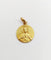 Pendentif Médaille religieuse vintage or jaune double face Notre Dame du Mont Carmel 58 Facettes A05604