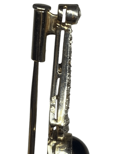 Broche Broche Art Déco or, platine, cabochons saphirs 58 Facettes 240472