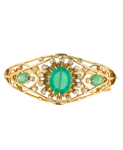 Pulsera Pulsera Zina Oro amarillo 18K Esmeralda Diamante 58 Facettes BO220349/ZINA