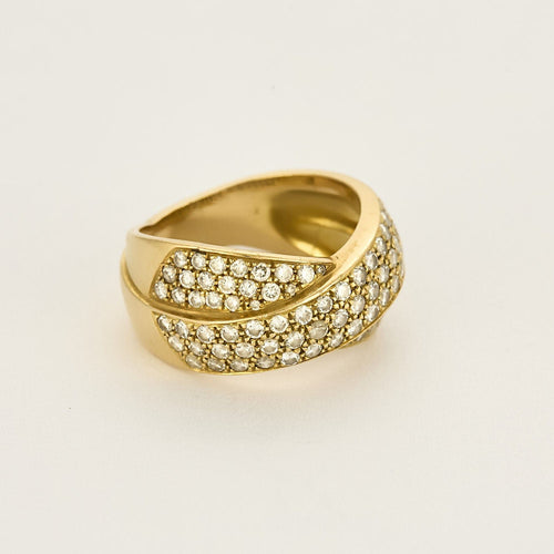 Bague 55 Bague en or jaune et diamants 58 Facettes CRE0100X3