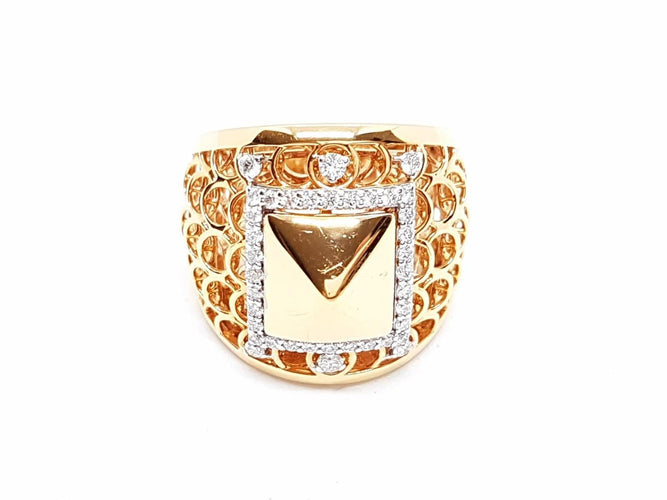 Bague 54 Bague Or rose Diamant 58 Facettes 578648RV
