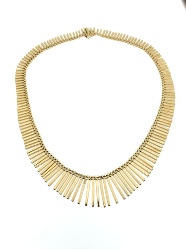 Collier UNOAERRE - Collier rétro à franges en or jaune 58 Facettes