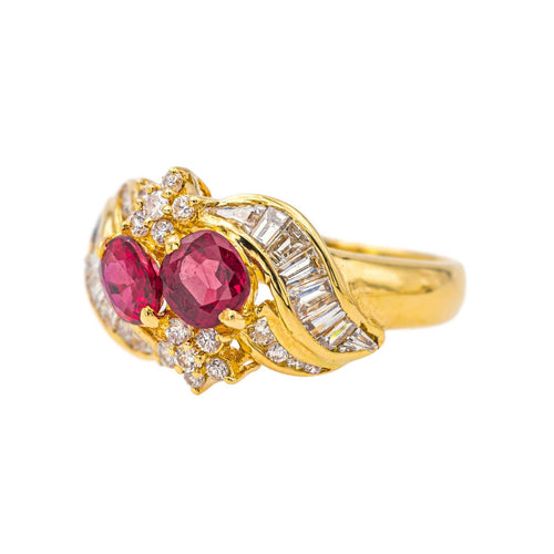 Bague 52 Bague  Cocktail Or jaune Rubis, Diamant 58 Facettes 2634194CN