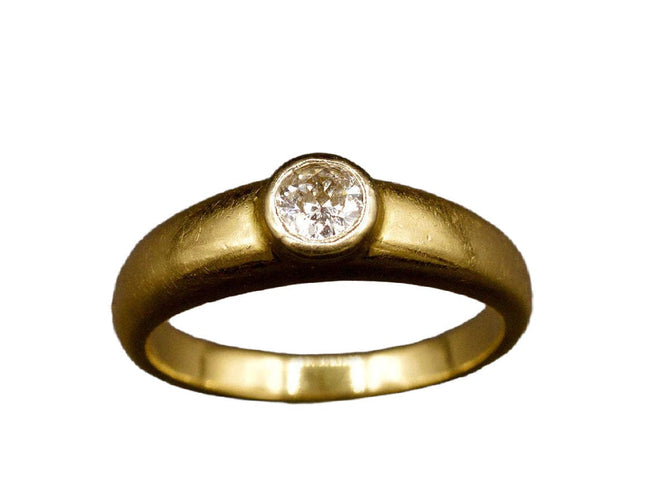 Bague 47 Jonc or jaune diamant 58 Facettes C1485