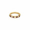 Bague 49.5 Demi-alliance en or jaune 18K diamants & rubis 58 Facettes ASN0390