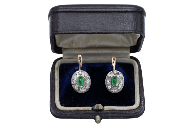 Boucles d'oreilles Boucles d'oreilles anciennes en forme de rosace, Russie, milieu du XXe siècle. 58 Facettes 9715A