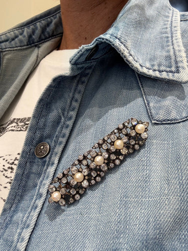 Broche Broche époque Napoleon III - Diamants et perles 58 Facettes 1.0000582/1