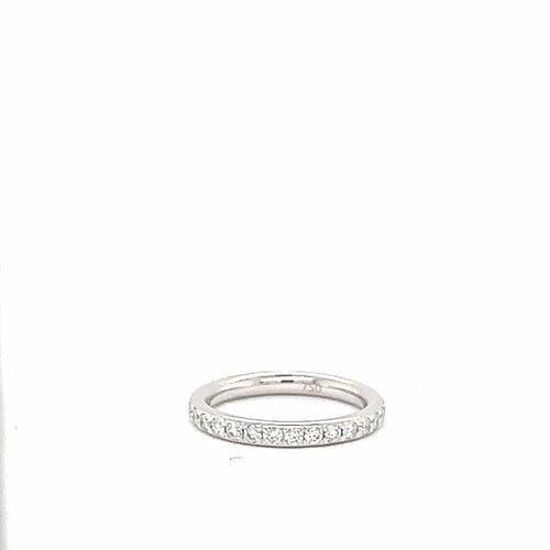 Bague 52 Bague en or blanc 18 carats avec diamants 58 Facettes