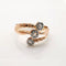 Bague 57 Bague ancienne or rose  diamants 58 Facettes