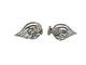 Boucles d'oreilles Boucles d'oreilles Feuille diamants or blanc 58 Facettes