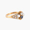Bague 55 Bague Saphir Perles Diamants 58 Facettes