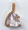 Pendentif Pendentif en or jaune 18 carats en quartz rose et diamants 58 Facettes AB190