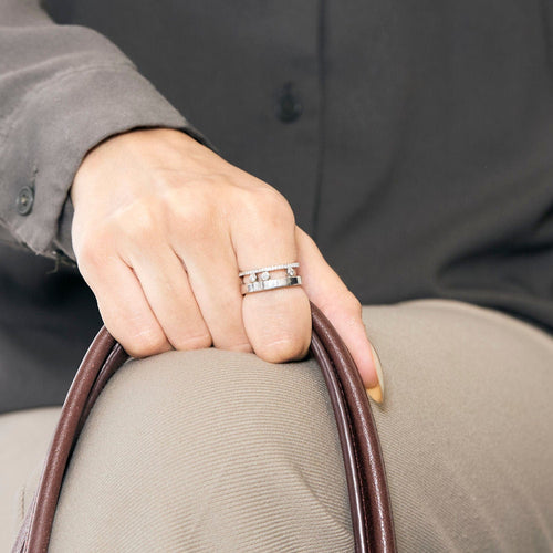 Bague 50.5 MESSIKA - Move Romane - Bague en Or blanc et diamants 58 Facettes 250324