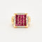 Bague 49 LACLOCHE – Bague Diamants et rubis synthétiques 58 Facettes