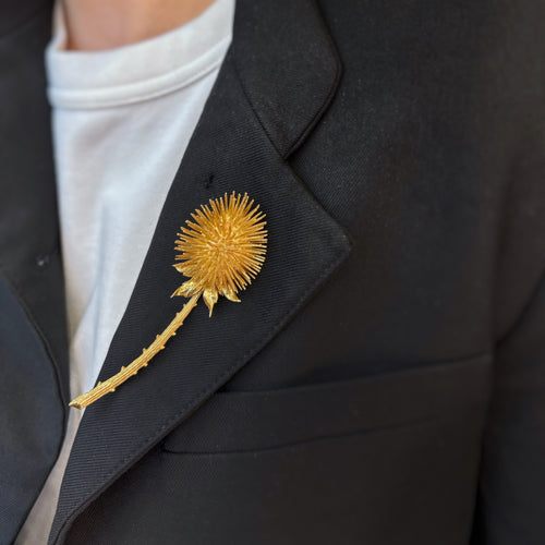 Broche Broche Chardon  or jaune 58 Facettes 240057R