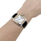 Montre Montre Cartier, "Santos-Dumont", or, acier, cuir. 58 Facettes 35182