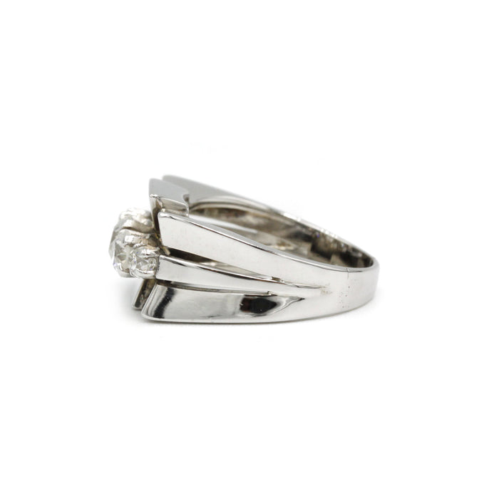 White gold and diamond ring