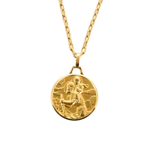 Collier Chaine et médaille en or jaune, Saint Jean Baptiste 58 Facettes LOR3333
