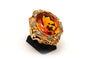 Bague 50 Bague en or jaune sertie d'une citrine et de diamants 58 Facettes 20348