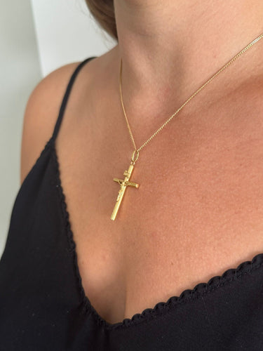 Pendentif Pendentif crucifix INRI en or jaune 58 Facettes