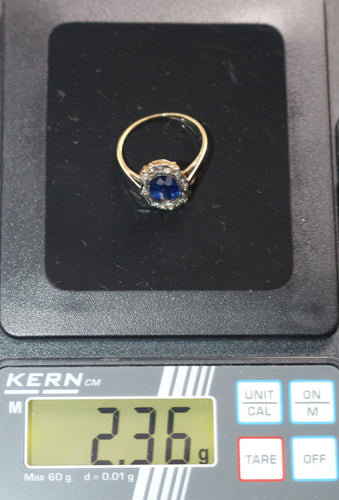 Bague 53 Bague Belle Epoque saphir naturel non chauffé 58 Facettes 579