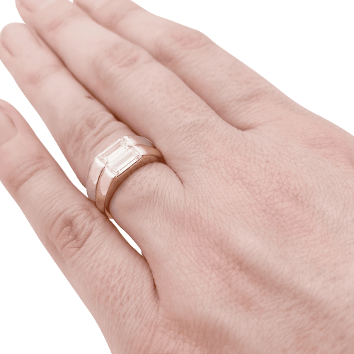 Bague 48 Bague deux ors, diamants baguette. 58 Facettes 34457