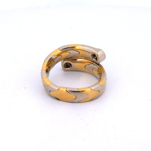 Bague 51 Bague vintage en or jaune et diamants des années 1980 58 Facettes