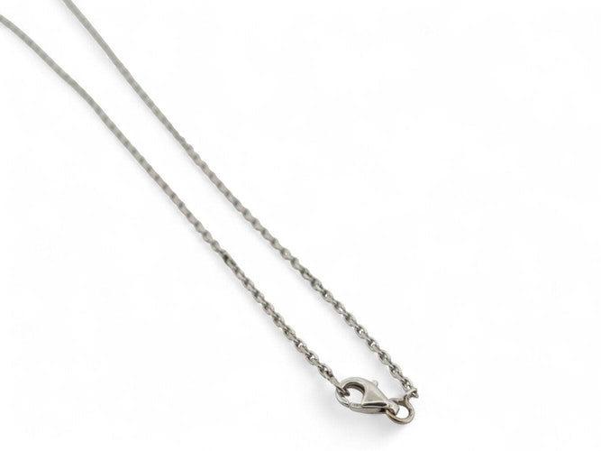 Collier collier pendentif fleur camelia or blanc 18k 119 diamants 1.63ct 9.3gr 58 Facettes 270129