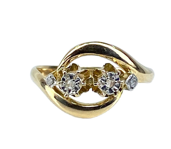 Bague 55 Bague en or et diamants 58 Facettes AB585