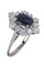 Bague 54 BAGUE POMPADOUR SAPHIR ET DIAMANTS ANNÉES 50 58 Facettes 094101