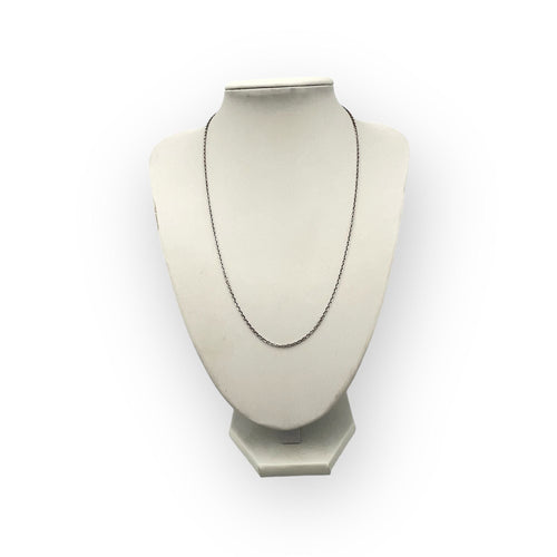 Collier Chaîne or blanc maille forçat 47 cm 58 Facettes 149059924
