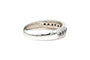 Bague 52 Bague contemporaine en or blanc 18 carats sertie de saphirs 58 Facettes B505
