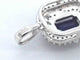 Pendentif Pendentif en or blanc avec diamants et saphir 58 Facettes 2350