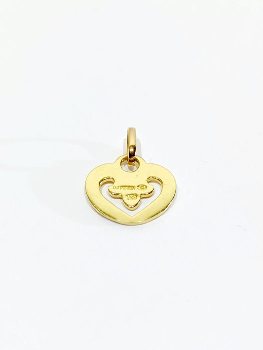 Pendentif OJ PERRIN - Pendentif or jaune coeur légende 58 Facettes