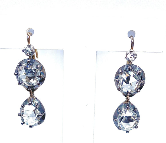 Boucles d'oreilles Boucles d’oreilles diamants taille rose 58 Facettes AB200